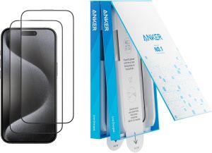 Made.in.Germany💗📱🛡️ KÍNH CƯỜNG LỰC ANKER SHIELDX GLASS – IPHONE 15 PRO MAX (BỘ 2 MIẾNG)