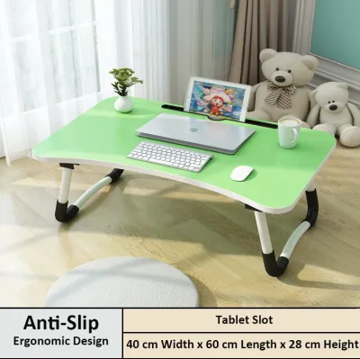 [Self-Installation] Mememall Foldable Table Anti-slip Bed Mini Table Laptop Table Notebook Table Ready Stock Meja Lipat Computer Study Table 折叠桌