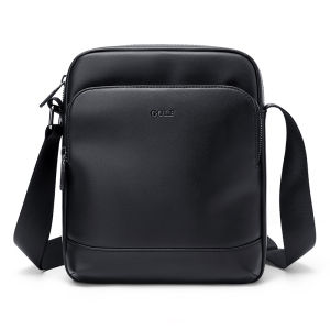 GOLF QUALITY PU Leather Shoulder Cross Bag Black Men Crossbody Bags Casual Shoulder Chest Sling Bag Business Small Luxury Designer Zipper Waterproof