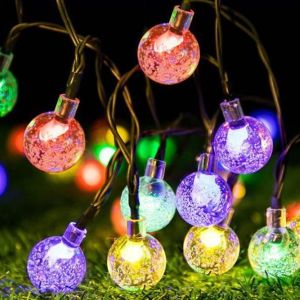SOHO Solar String Lights Solar Christmas Lights Indoor/Outdoor Christmas Decor LED Lights Solar Power Crystal ball for Garden Camping Porch Wedding Party