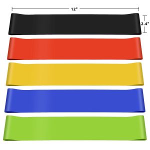 5PC For Set With Bag Resistance Bands For Legs And Butt Fabric Exercise Loop Bands Yoga Pilates Rehab Fitness and Home Workout Strength Bands for Booty 5 Colors