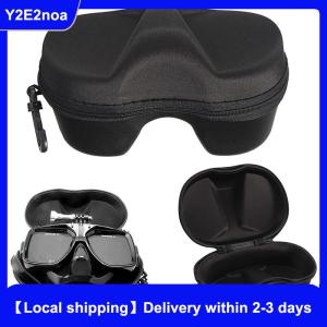 【Local shipping】 Diving Glasses Storage Box Scuba Snorkeling Set Multifunction Face Cover Snorkel Zipper Case for Underwater Swimming