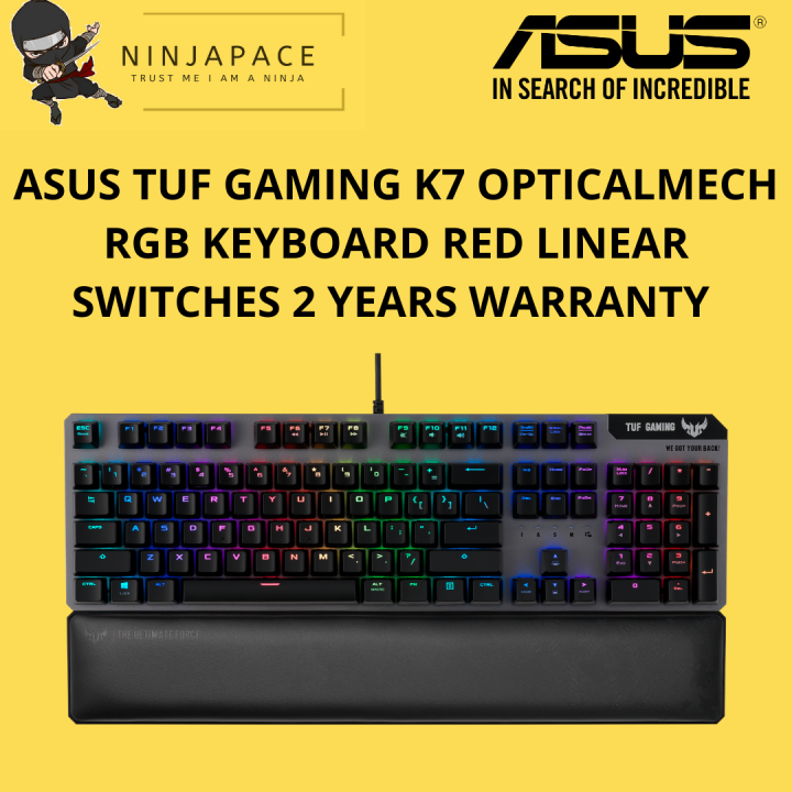 ASUS TUF GAMING K7 OPTICALMECH RGB KEYBOARD RED LINEAR SWITCHES 2 YEARS ...