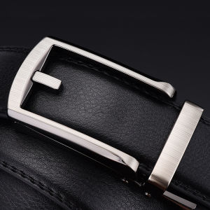 Automatic Leather Belt - Real Leather Ratchet Belt in 30mm or 3cm width - Men Leather Belt with Auto Lock Buckle - TRACK BELT - Auto Lock Black Belt