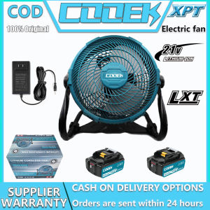 COOER 21V Portable Desk Fan 20000RPM 500W Adjustable Speed Brushless Motor with Lithium Battery & AC Adapter - 5 Year Warranty