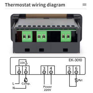 EK-3020 Digital Temperature Controller Hygrometer Thermostat 220V