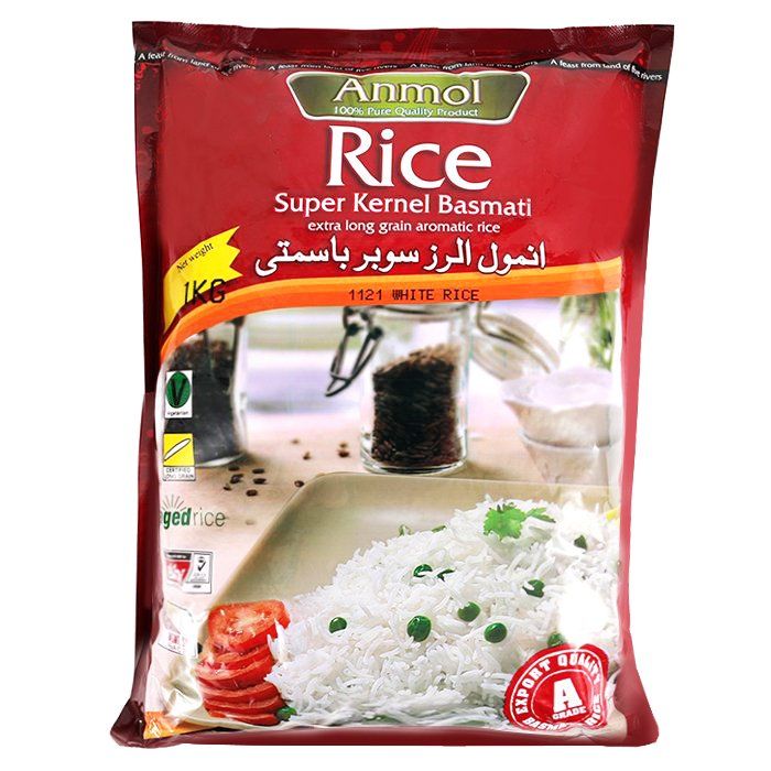 อันมล ข้าวขาวบาสมาติเมล็ดยาวพิเศษ 1 กก. - Basmati Rice Long Grain 1kg Anmol brand