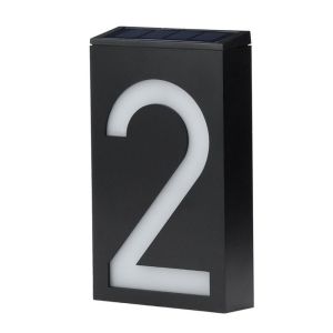 MIKE DUNBAR Easy Install Solar LED House Number Waterproof Durable Solar Powered Address Sign Address Plaques Smart Light Control Solar Powered Wall Lamp Outdoor Garden