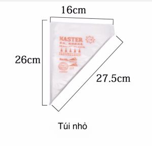 Túi Bắt Kem Nilong - Túi Trang Trí Bánh Kem Cookie (100 Cái/Túi) Lớn - Trung - Nhỏ