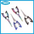 TMOY คีมตัดสายเบ็ดตกปลาสแตนเลสกันลื่นที่เปิดแหวนแยกแบบพกพา1ชิ้น. 