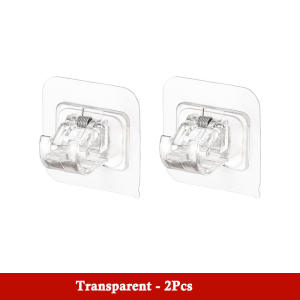 2PCS Curtain Rod Shelf Bracket / Nail-Free Adjustable Holders / Self Adhesive Wall Hooks
