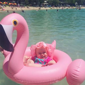 Phao Bơi Chống Lật Cho Bé Hình Vịt Vàng Quacker Float - Phao Xỏ Chân có tay cầm An Toàn Cho Trẻ Em 1-6 Tuổi Đi Biển