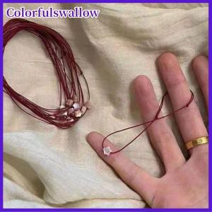 Colorfulswallow Lucky Red Rope Pink Pentagram Bracelets For Women Friendship Adjustable Star Hand Chain Fashion Jewelry Gifts Accessories