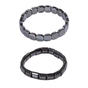 Smooth Black Obsidians Terahertz Energy Bracelet Stones For All Day Comfort