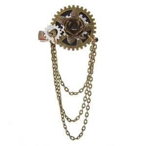 Punk Trâm Pin Thời Trang kim băng bánh răng steampunk kẹp tóc Cổ Áo Pins Cho nữ phụ nữ áo khoác phong cách Pin Cho Nam Giới