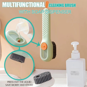 Multifunctional Liquid Shoe Brush Cleaners with Soap Dispenser Cleaning Brush for Footwear Household Cleaning Tool