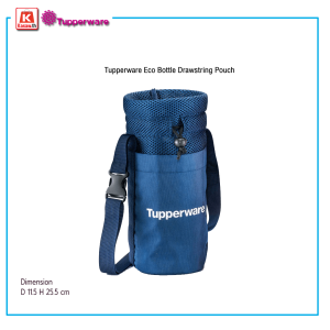 ถุงผ้าครอบขวดน้ำ Tupperware Eco Bottle Drawstring Pouch สีน้ำเงิน ราคาต่อ 1ใบ