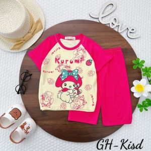 Bộ Lửng Thun Lạnh Minky Mon Cho Bé Gái Dễ Thương Mát Mẻ Thoáng Mát Cho Bé Từ 9-27kg