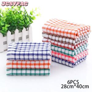 JCSYFAC 6 chiếc khăn nhà bếp bằng cotton Khăn lau bát đĩa thấm nước dụng cụ vệ sinh nhà bếp
