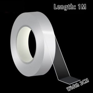 Nano Traceless Double-sided Tape Reusable Clear Sticky Power Tape Traceless Washable Removable Kitchen Shower Waterproof Mould Proof Tape Household Photos Wall Nano 纳米胶