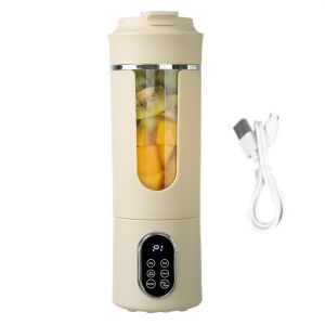 RGFV STORE 12 lưỡi dao Máy xay sinh tố cầm tay Máy trộn mini Dung tích 530ML Máy xay sinh tố mini Đa chức năng Sạc USB Máy ép trái cây Du lịch