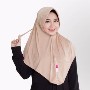 COD Jilbab Instan Jersey | Kerudung Serut Polos Terbaru 2023 | Bergo Olahraga Senam Menutup Dada COD