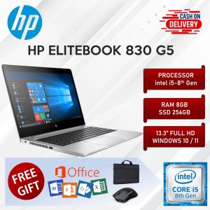 HP Elitebook 830 G5 i5 8th Gen Slim Business Laptop 8GB RAM 256GB SSD 13.3 Inch Full HD Screen Display Backlit Keyboard