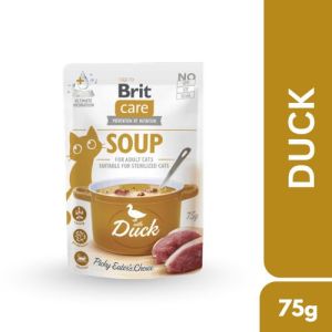 75g Brit Care Soup All Stages Adult Kitten Cat Cats Wet Food Pouch Pet Balanced Nutrition Meal