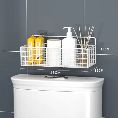 Kệ chữ nhật dán tường kệ đựng mỹ phẩm bằng thép không rỉ chống nước tiện lợi