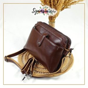 Tas Syamsia Clara Wanita Selempang Kulit Sapi Branded Terbaru 2023