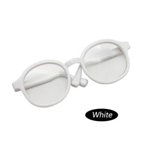 WNV55 Transparent Transparent Plastic Glasses Plastic Doll Accessory Round Transparent Glasses Fashion Candy Color Doll Mini Glasses Kids Gift