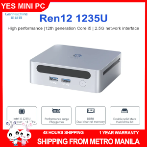Local Manila shipment Yes Mini PC GenMachine Intel  Ren12  i5  1235U 10 cores lris Xe Graphics DDR4 3200MHz