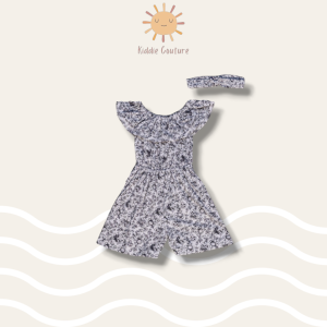 Romper Bayi Perempuan Lengan Pendek Ruffle Katun Erika Jumpsuit