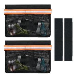 Gói của 2 Thuyền lưu trữ túi cho găng tay phụ kiện giải quyết tổ chức Pouch với dải phản quang túi lưới có thể tháo rời