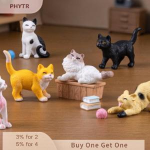 【จัดส่งภายใน 2-3 วัน】 เครื่องประดับแมวทำด้วยยางเรซินภูมิทัศน์ขนาดเล็ก3 6ชิ้นแบบทำมือรูปสัตว์ประดับสวนนางฟ้าขนาดเล็กอุปกรณ์ตกแต่งบ้าน