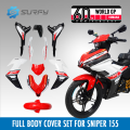Sniper 155 Flairings Set Original With Decals Set World GP 60th Design Full Body Cover Garnish 12PCS Full Body Kit. 