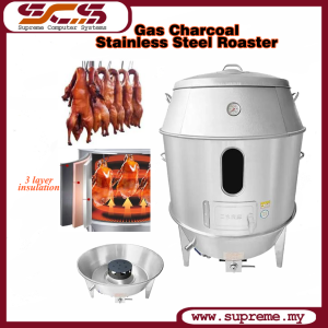Commercial Stainless Steel Roaster Gas Charcoal Roast duck / Chicken Burner /Pork/Rib/BBQ/ Bakar Itik Ayam