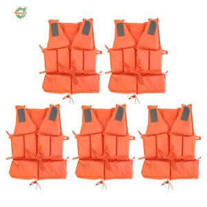 5 PCS Adult Life Vest With Whistle Life Jacket Swimming Drifting Vest for Boating Swimming Watersports[Winnereco World]
