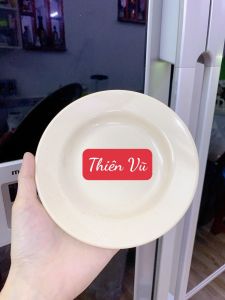 Combo 10 dĩa nhựa melamine nâu trắng cao cấp Dĩa nhựa melamine tiện lợi