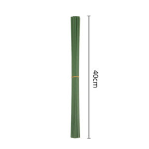 100pcs 40cm Artificial Floral Stem Wire Flower Arrangement Green Bouquet Stem DIY Floral Stick