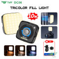 TNW DC06 LED Video Light Magnetic Mini Photography Light Selfie Fill Light With Clip Cold Shoe Mount Adapter For DSLR Shooting. 