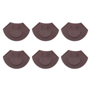6Pcs Smiling Face Corner Bookmarks for Journal Planner PU Leather Corner Page Book Markers for Book Lover Reading Aid