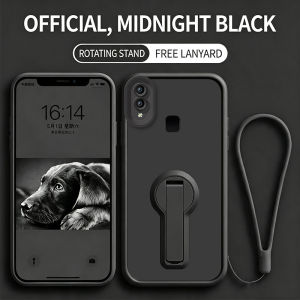 Feadship Case for vivo v9 y95 y91 y91i phone casing Softcase Silicone shockproof Cover new design aesthetic 360 ° rotate with holder Lanyard for girls cute pink JTXZZJ1