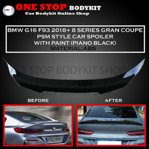 BMW 8 SERIES G16 GRAN COUPE 840i 850i F93 M8 2018+ PSM STYLE REAR TRUNK SPOILER WITH PAINT(PIANO BLACK)ABS SKIRT BODYKIT