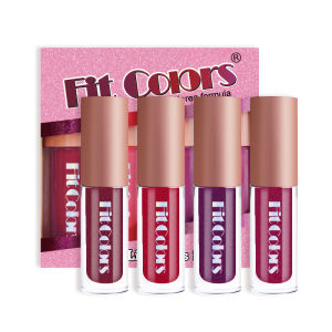 DORISNA 4Pcs/set Metallic Lip Gloss Non-stick Cup Pearly Diamond Polarized Lip Glaze Waterproof Long Lasting Glitter Liquid Lipstick
