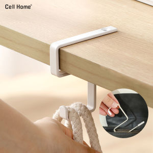 Móc gắn bàn treo đồ túi xách gắn cạnh bàn gắn cánh cửa tiện lợi không cần dán