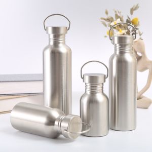 BLACKON with Handle Stainless Steel Bicycle Flask Single Layer 1000ml/750ml/500ml/350ml Cycling Water Bottle Durable Durable Drinkware Outdoor