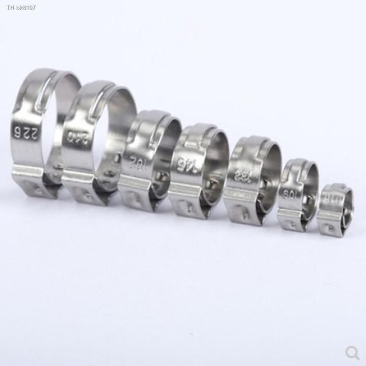 Middle Size Pipe Clamps 4PCS Stainless Steel 304 Single Ear Hose Clamps Assortment Kit Single,22
