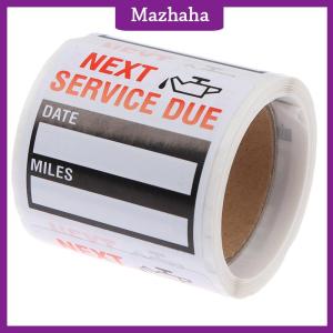 Mazhaha 100ชิ้น ม้วนเปลี่ยนน้ำมัน เตือนการบริการสติกเกอร์หน้าต่างสติกเกอร์รถ