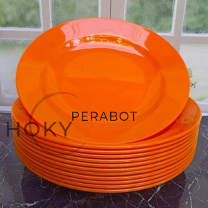 12 pcs piring makan 9 inch plastik mika semi melamin terlaris